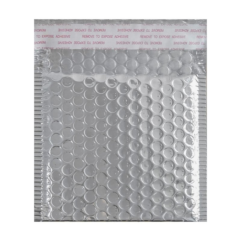 HOSL Bubble Mailer 5.2x5.2"(Inner) Shipping Envelopes 20 Pack Padded Envelopes for Mailing Shipping Packaging small Business Waterproof Package Bags Bulk (Silver) - Image 1